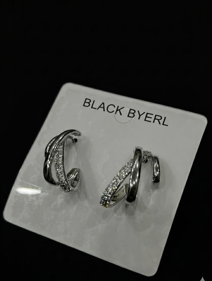 Layered Cubic Zirconia Hoops