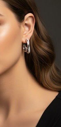 Layered Cubic Zirconia Hoops