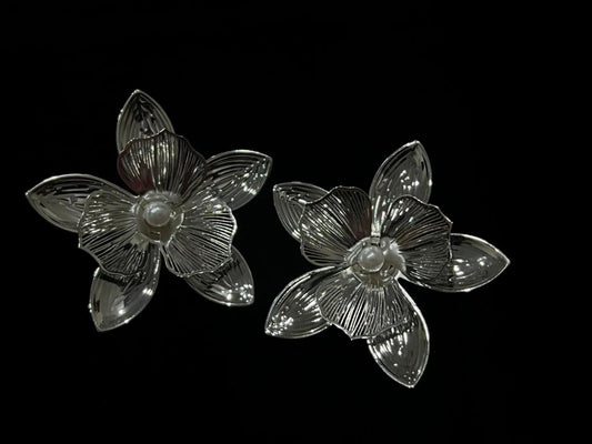 Metallic Flower Earrings